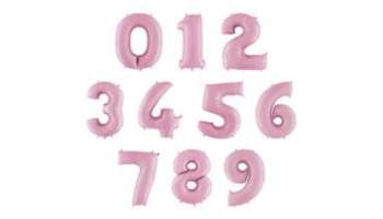 balony napełniane helem - cyfry - róż