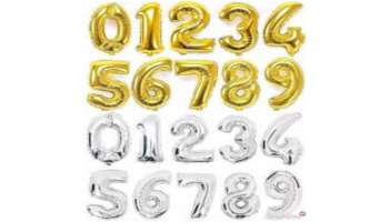 balony napełniane helem - cyfry